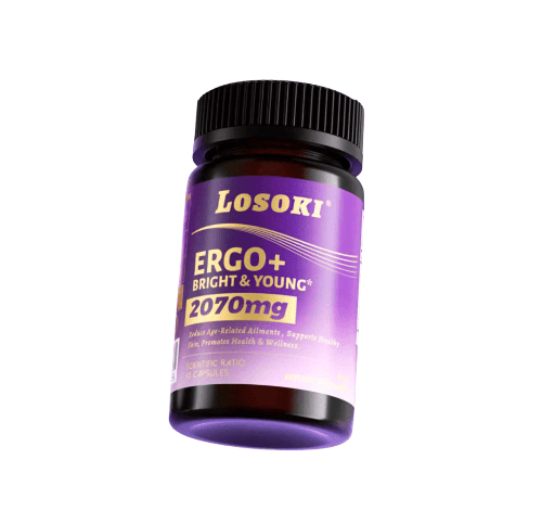 洛索奇LOSOKI EGT抗時光衰老膠囊,30mg麥角硫因、黑松露、亞精胺、蝦青素營養補充劑